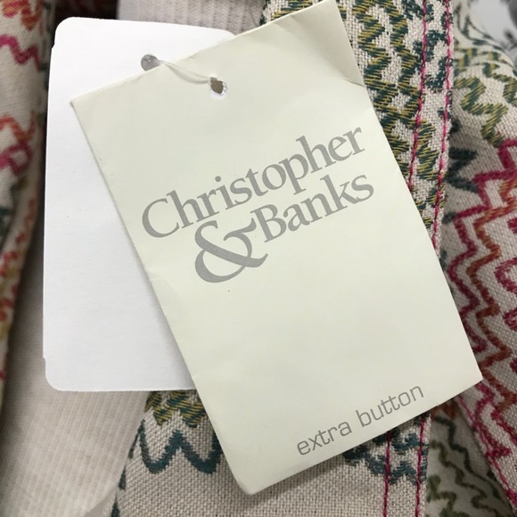 NWT Christopher & Banks stylish zip front jacket Size Large - Picture 4 of 4